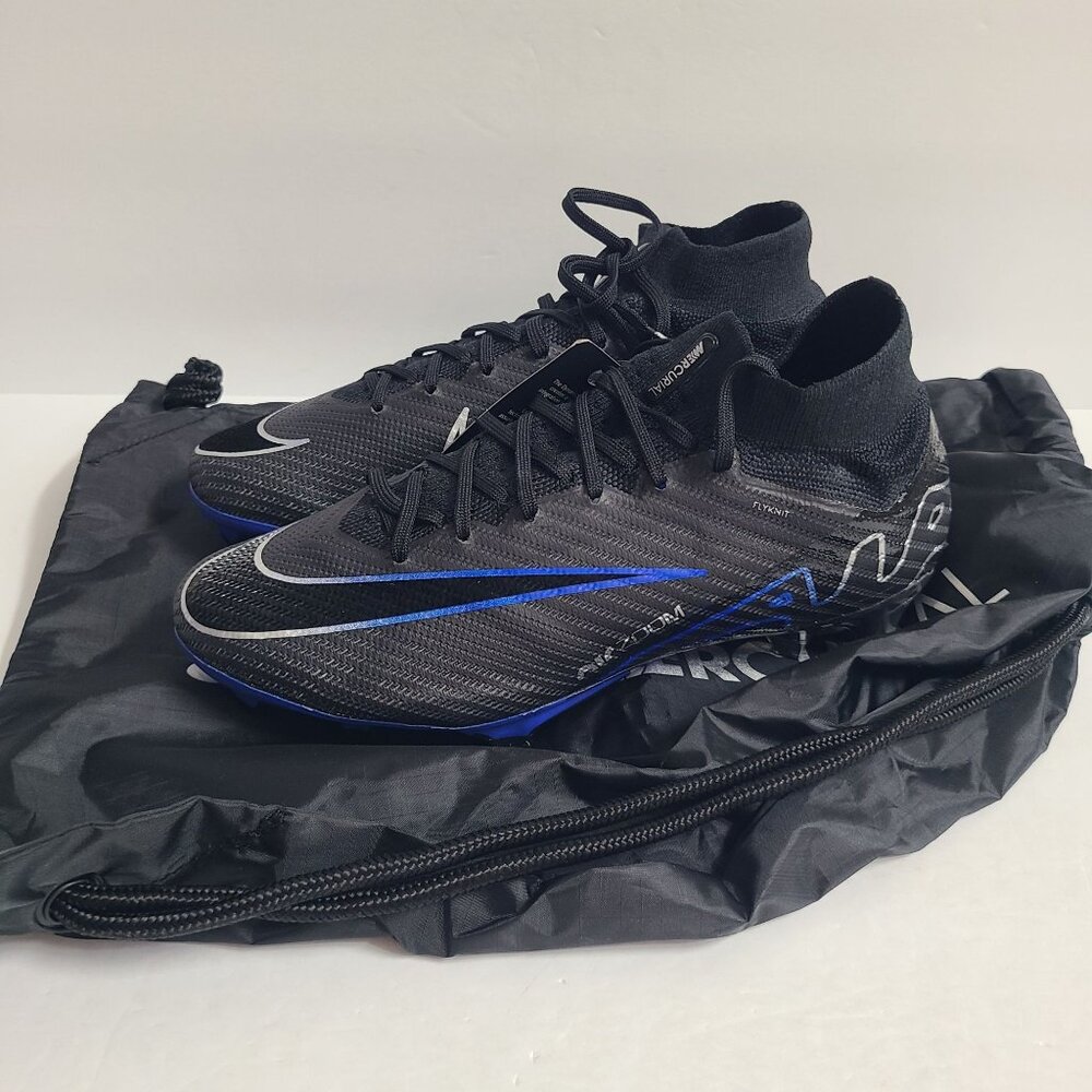 NEW Nike Zoom Superfly 9 Elite FG Soccer Cleats BAG DJ4977-040 Size 6.5 Black